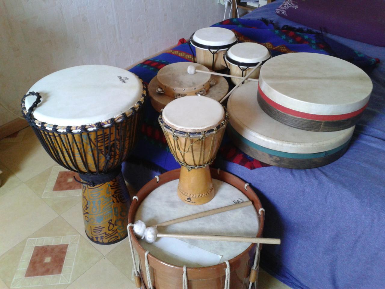 tambourins, djembés, bongos...